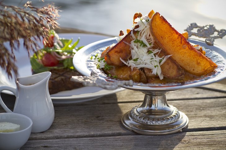 Ugnsbakade potatisklyftor – potatis till restaurang från Ytterby Gård